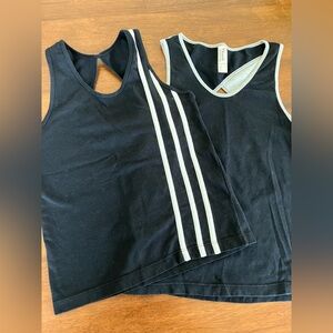 Workout Tank Tops Bundle Black White Cotton